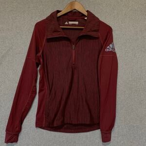 Adidas Climalite 1/4 Zip Long Sleeve Women's Athletic Top Sz M Athleisure